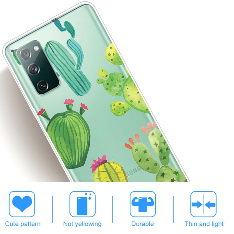 Samsung Galaxy S20 FE Cover Cactus Aquarell