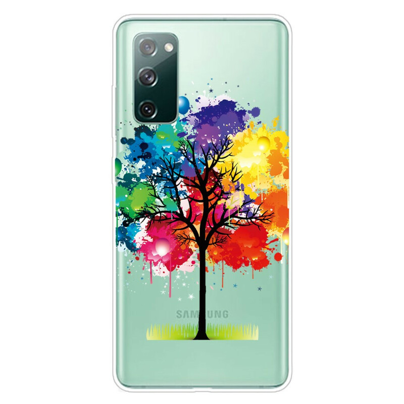 Samsung Galaxy S20 FE Cover Transparent Aquarell Baum