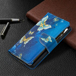 Samsung Galaxy S20 FE Tasche mit Reißverschluss Schmetterlinge