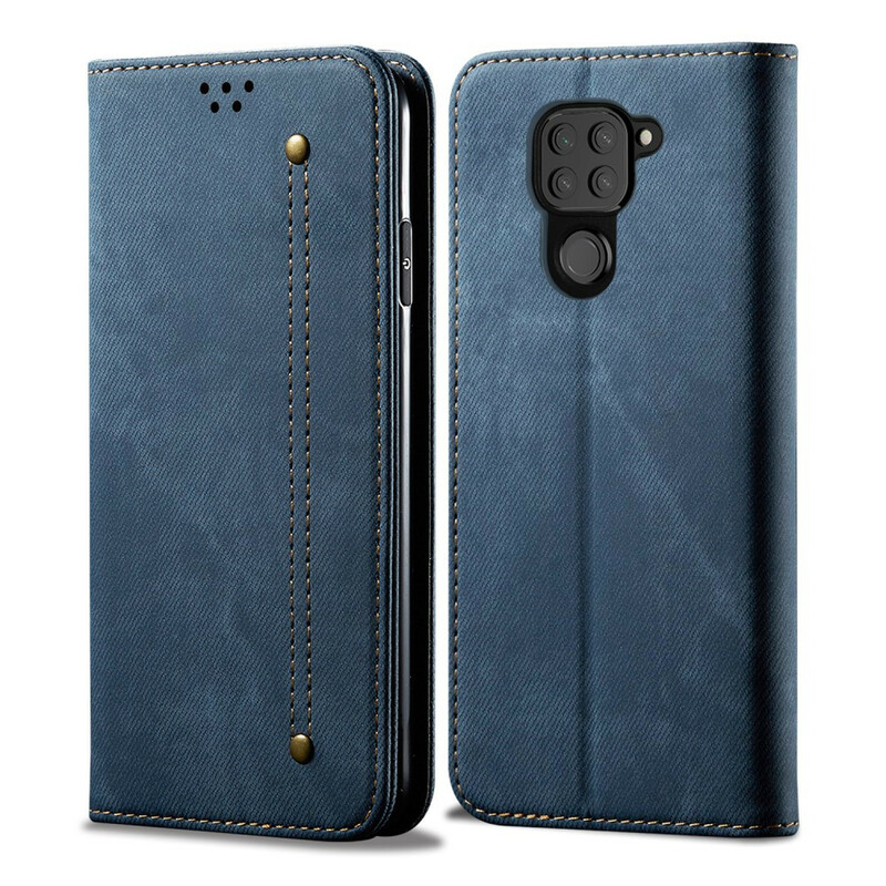 Flip Cover Xiaomi Redmi Note 9 Stoff Jeans