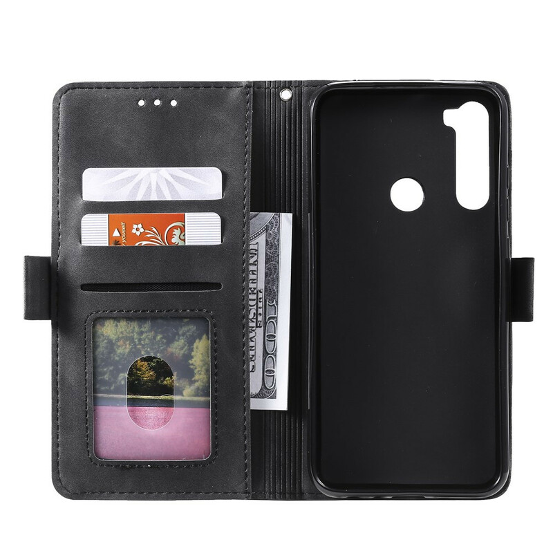 Hülle Xaiomi Redmi Note 8T Kunstleder Zweifarbig Verstärkte Konturen