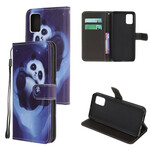 Samsung Galaxy A51 Panda Space Tasche mit Riemen