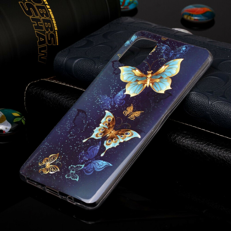 Samsung Galaxy A51 Serie Schmetterlinge Fluoreszierendes Cover