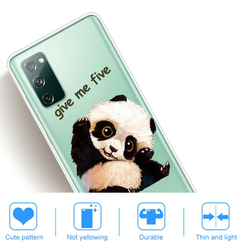 Samsung Galaxy S20 FE Cover Transparent Panda Give Me Five