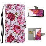 Samsung Galaxy S20 FE Magistrale Blumen Hülle mit Lanyard