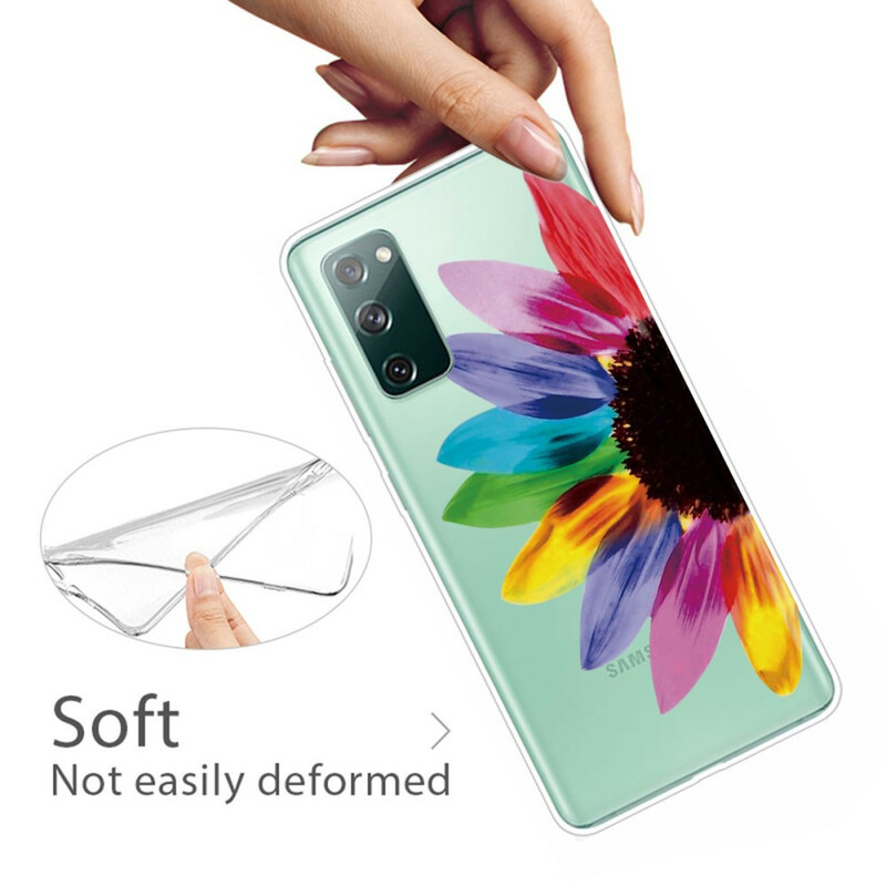 Samsung Galaxy S20 FE Cover Farbige Blume