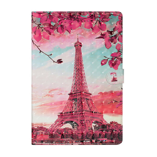 Samsung Galaxy Tab S7 Plus Hülle Blumen Eiffelturm