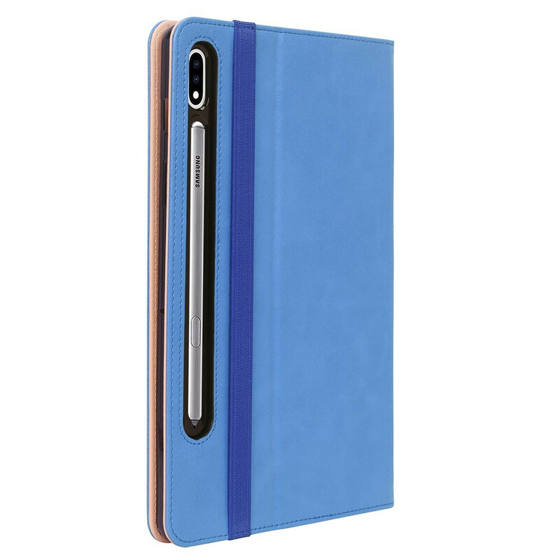 Samsung Galaxy Tab S7 Plus Style Leather Case with Strap