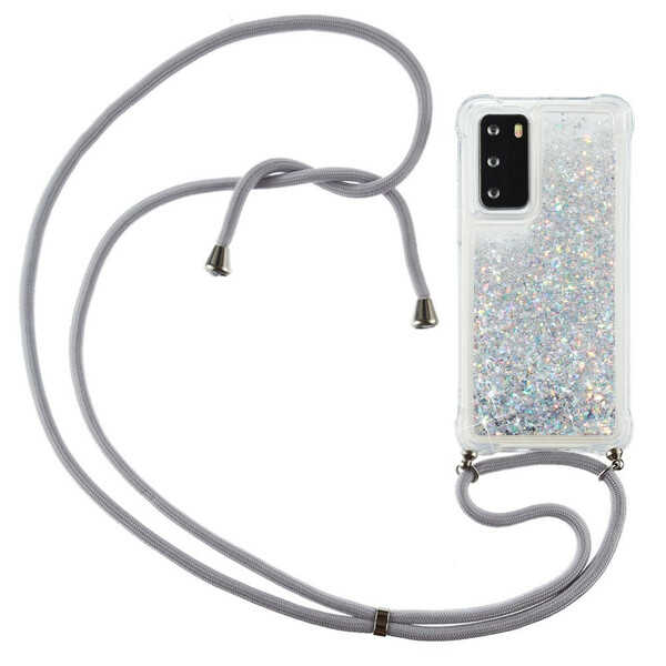 Huawei P40 Glitter Cover mit Kordel