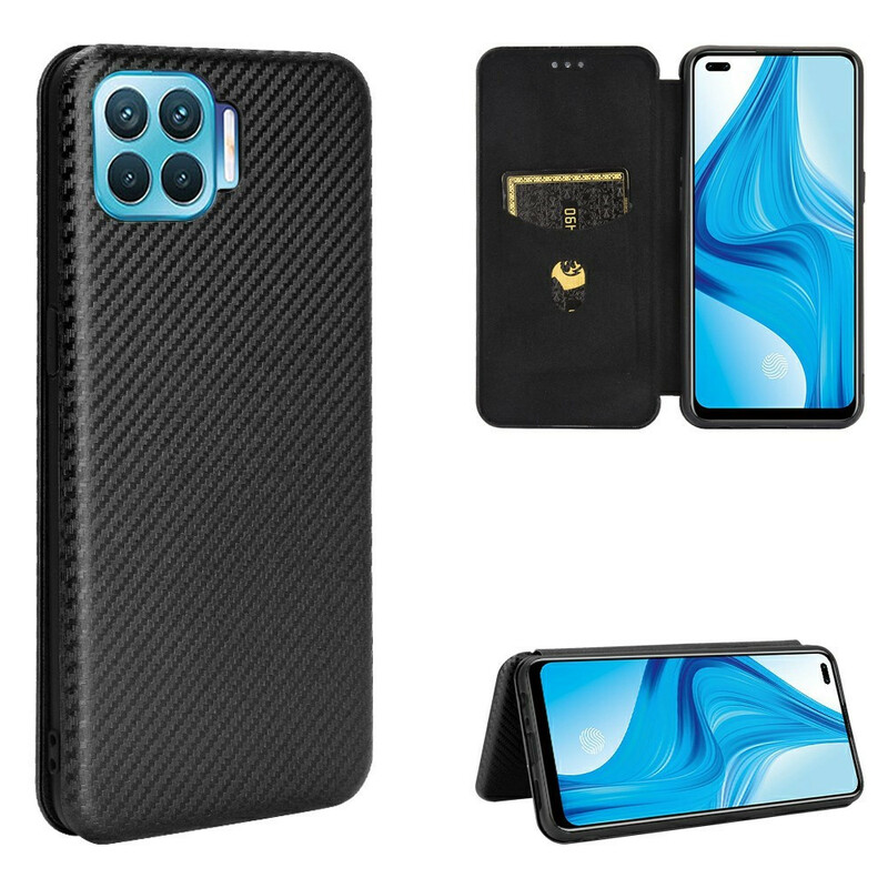 Flip Cover Realme 7 Pro Silikon Carbon Farbig