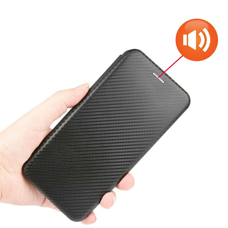 Flip Cover Realme 7 Pro Silikon Carbon Farbig