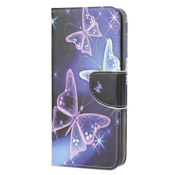 Hülle Samsung Galaxy A51 5G Neon Schmetterlinge