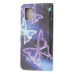 Hülle Samsung Galaxy A51 5G Neon Schmetterlinge