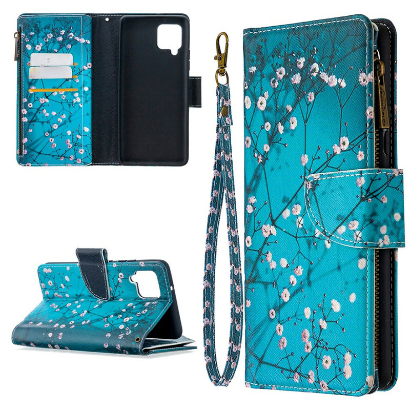 Samsung Galaxy A42 5G Tasche mit Reißverschluss Baum Samsung Galaxy A42 5G Tasche mit Reißverschluss Baum