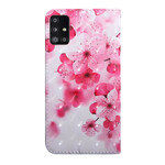 Hülle Samsung Galaxy A51 5G Blumen Rosa