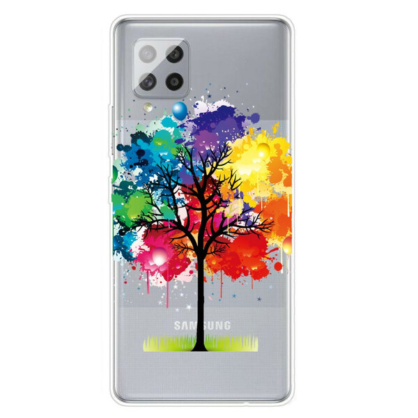 Samsung Galaxy A42 5G Hülle Transparent Aquarell Baum