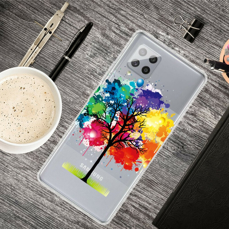 Samsung Galaxy A42 5G Hülle Transparent Aquarell Baum