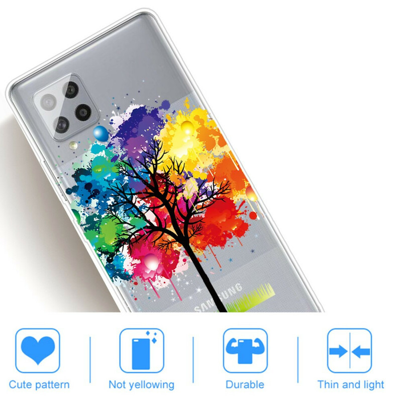 Samsung Galaxy A42 5G Hülle Transparent Aquarell Baum