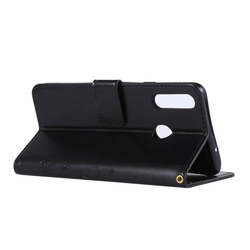 Samsung Galaxy A20s Hülle Schmetterlinge und Blumen