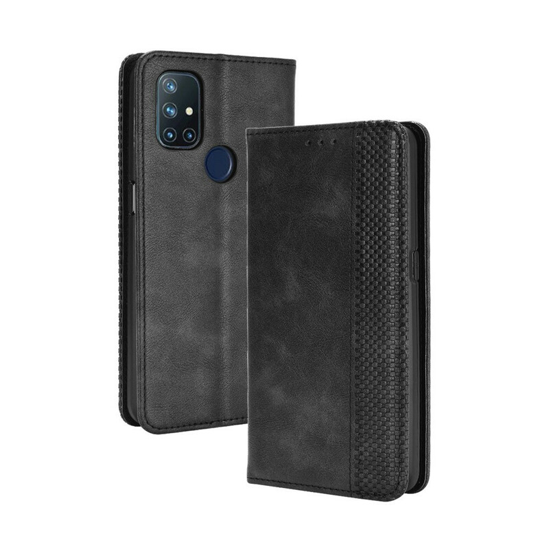 Flip Cover OnePlus Nord N10 Vintage Stylished Leather Effect