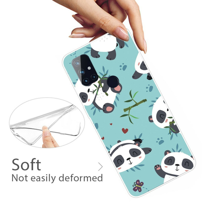 Cover OnePlus Nord N100 Haufen von Pandas