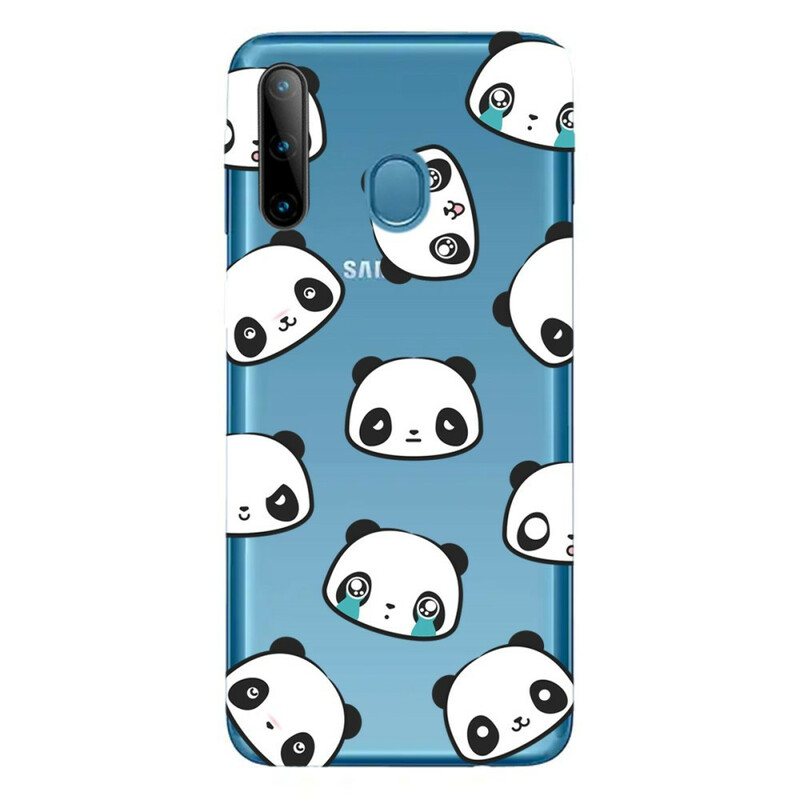 Samsung Galaxy M11 Transparent Pandas Sentimental Cover