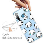 Samsung Galaxy M11 Transparent Pandas Sentimental Cover