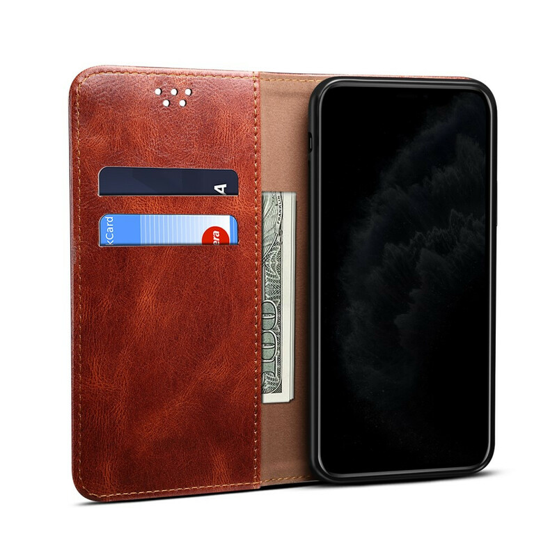 Flip Cover OnePlus 8T Kunstleder Gewachst