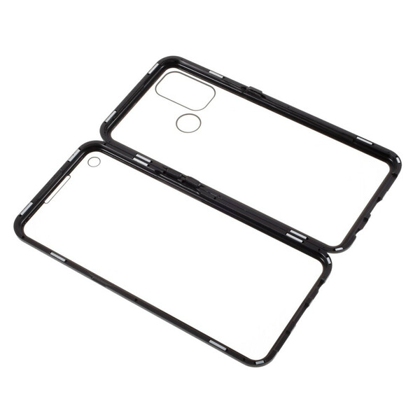 Cover Oppo A53 / A53s Vorder- und Rückseite Panzerglas und Metall