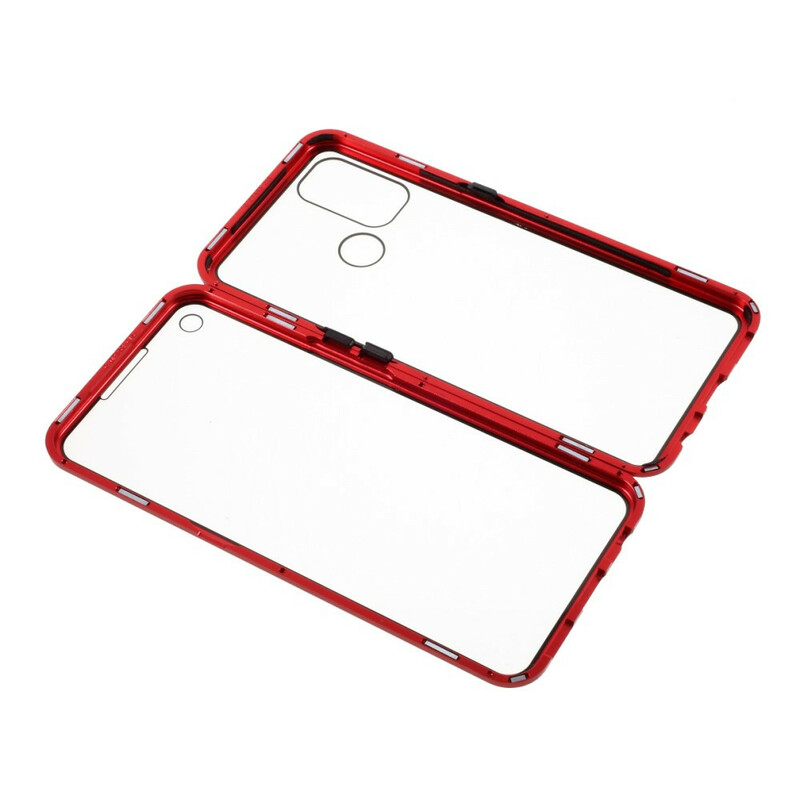 Cover Oppo A53 / A53s Vorder- und Rückseite Panzerglas und Metall