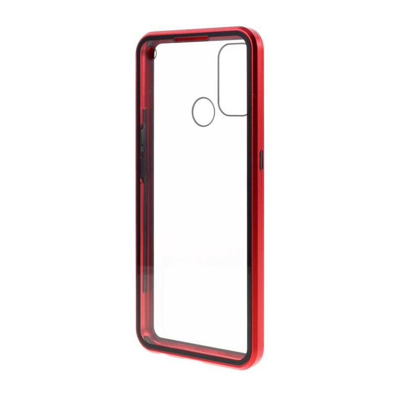 Cover Oppo A53 / A53s Vorder- und Rückseite Panzerglas und Metall