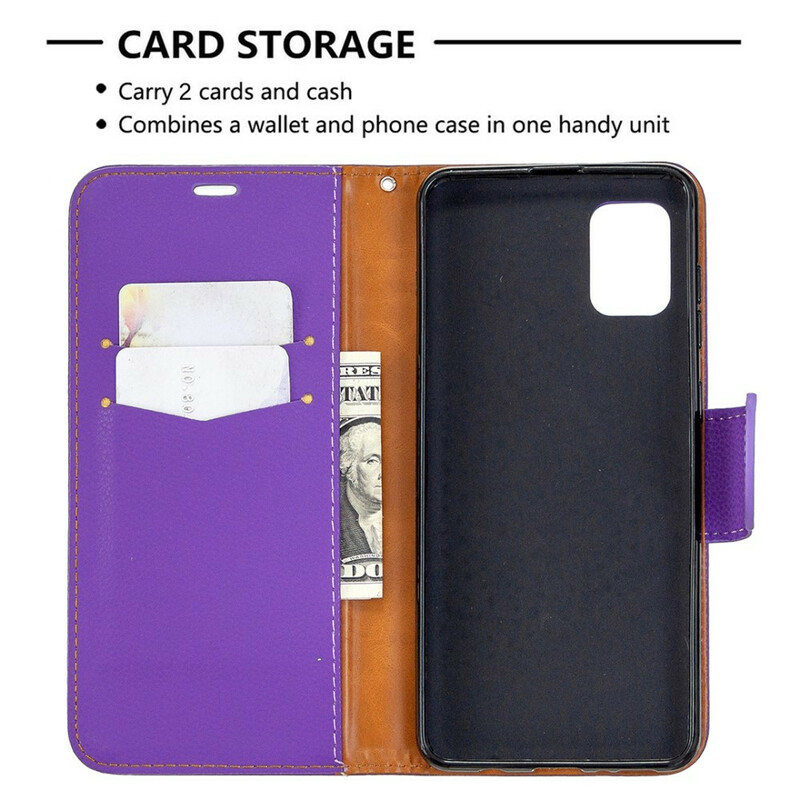 Samsung Galaxy A31 Litschi Tasche Oblique Klappe
