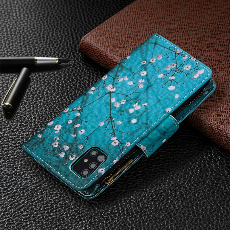 Samsung Galaxy A51 Tasche mit Reißverschluss Baum Samsung Galaxy A51 Tasche mit Reißverschluss Baum