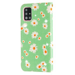 Flip Cover Samsung Galaxy A51 Kunstleder Margeriten