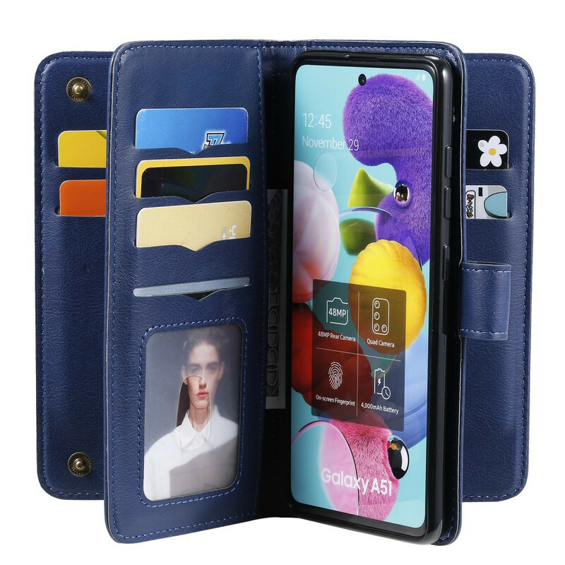 Samsung Galaxy A51 Kunstleder Tasche 9 Kartenetui
