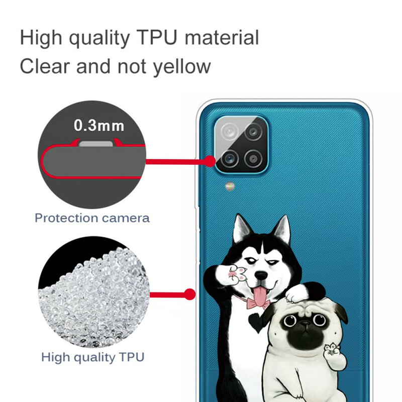 Samsung Galaxy A12 Cover Lustige Hunde