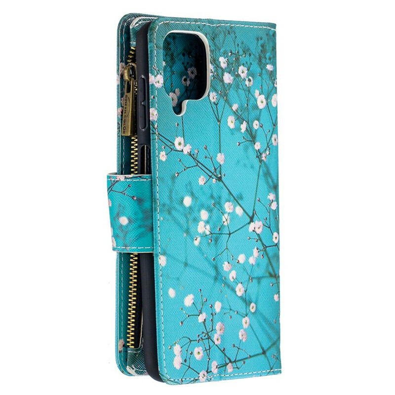Samsung Galaxy A12 Tasche mit Reißverschluss Baum