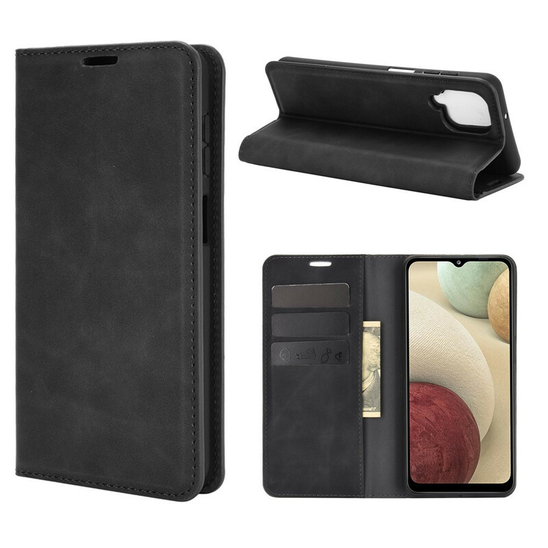 Flip Cover Samsung Galaxy A12 Weiche Lederoptik Flip Cover Samsung Galaxy A12 Weiche Lederoptik