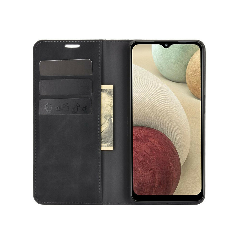 Flip Cover Samsung Galaxy A12 Weiche Lederoptik Flip Cover Samsung Galaxy A12 Weiche Lederoptik