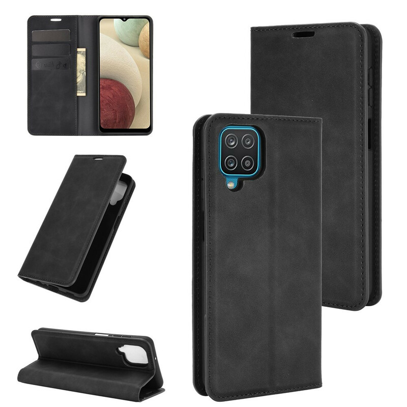 Flip Cover Samsung Galaxy A12 Weiche Lederoptik Flip Cover Samsung Galaxy A12 Weiche Lederoptik