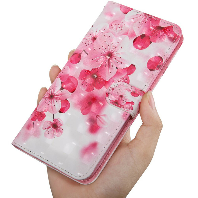 Hülle Samsung Galaxy S21 5G Blumen Rosa