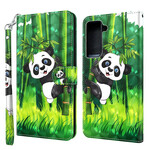 Samsung Galaxy S21 Plus 5G Hülle Panda und Bambus