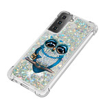 Samsung Galaxy S21 5G Miss Eule Glitter Cover