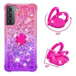 Samsung Galaxy S21 5G Glitter Ring-Halterung Cover