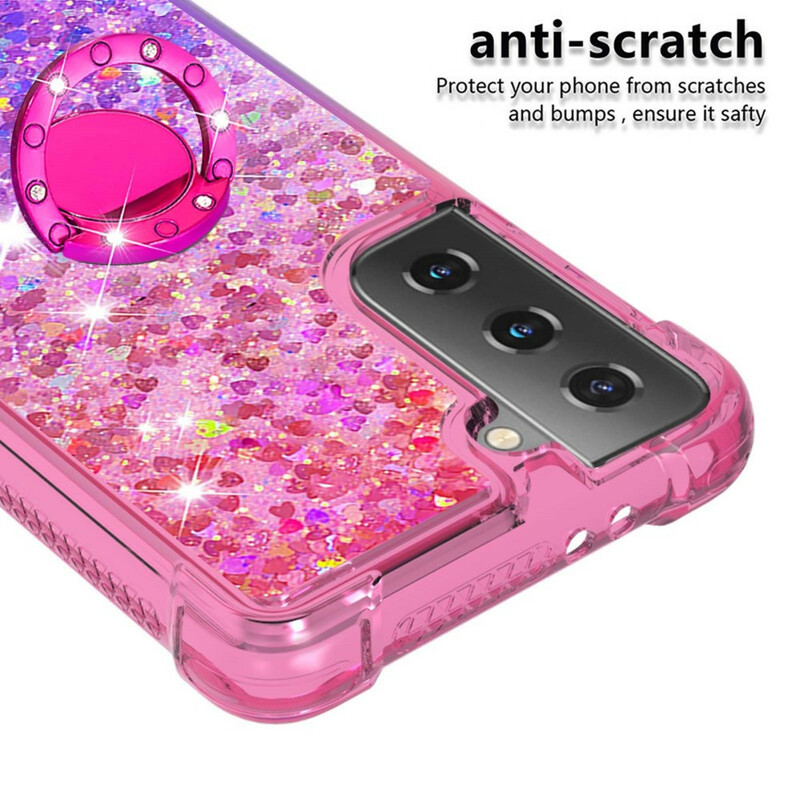 Samsung Galaxy S21 5G Glitter Ring-Halterung Cover