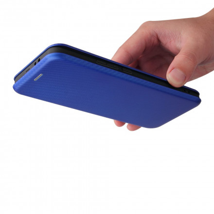 Flip Cover Xiaomi Mi 11 in fibra di carbonio con supporto ad anello