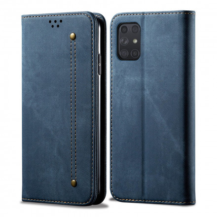 Flip Cover Samsung Galaxy A72 5G Jeans Tessuto