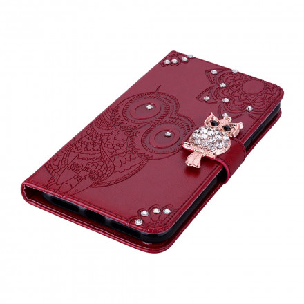 Samsung Galaxy S21 Ultra 5G Custodia Mandala Gufo e Charm