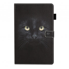 Samsung Galaxy Tab A7 (2020) Custodia Occhi di gatto nera