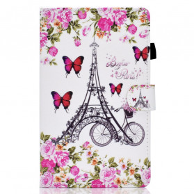 Custodia per Samsung Galaxy Tab A7 (2020) Torre Eiffel in bicicletta